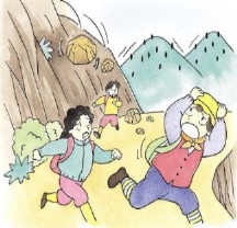 산사태, 절개지의 무너짐, 지진해일에 주의를!